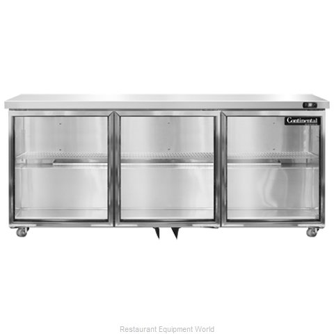 Continental Refrigerator SW72-GD-U Refrigerator, Undercounter, Reach-In