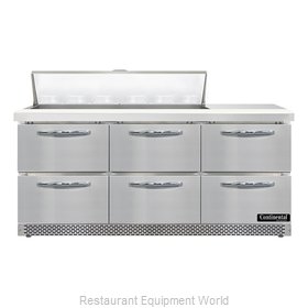Continental Refrigerator SW72N12-FB-D Refrigerated Counter, Sandwich / Salad Uni