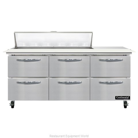 Continental Refrigerator SW72N12C-D Refrigerated Counter, Sandwich / Salad Unit