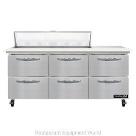 Continental Refrigerator SW72N12C-D Refrigerated Counter, Sandwich / Salad Unit