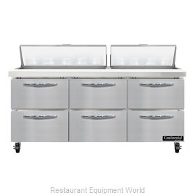 Continental Refrigerator SW72N18-D Refrigerated Counter, Sandwich / Salad Unit