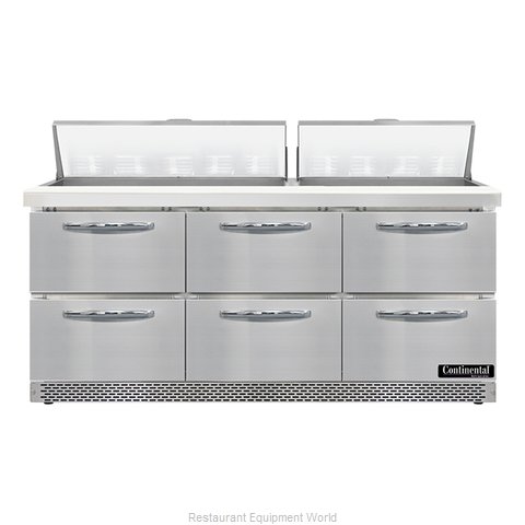 Continental Refrigerator SW72N18-FB-D Refrigerated Counter, Sandwich / Salad Uni