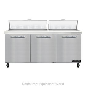 Continental Refrigerator SW72N18 Refrigerated Counter, Sandwich / Salad Unit