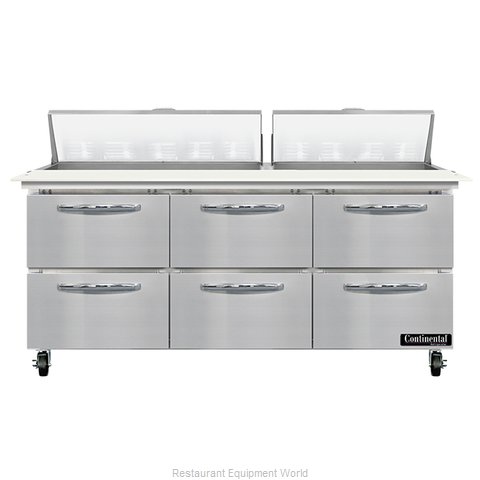 Continental Refrigerator SW72N18C-D Refrigerated Counter, Sandwich / Salad Unit