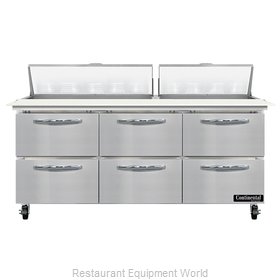 Continental Refrigerator SW72N18C-D Refrigerated Counter, Sandwich / Salad Unit