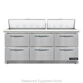 Continental Refrigerator SW72N18C-FB-D Refrigerated Counter, Sandwich / Salad Un