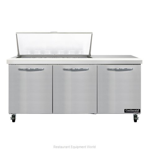 Continental Refrigerator SW72N18M Refrigerated Counter, Mega Top Sandwich / Sala