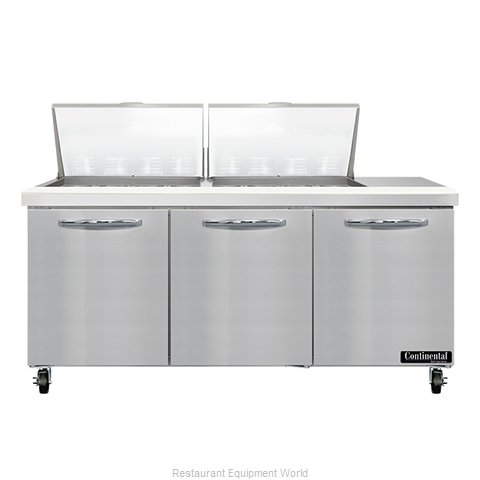 Continental Refrigerator SW72N24M Refrigerated Counter, Mega Top Sandwich / Sala