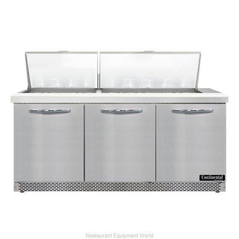Continental Refrigerator SW72N27M-FB Refrigerated Counter, Mega Top Sandwich / S