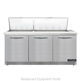 Continental Refrigerator SW72N27M-FB Refrigerated Counter, Mega Top Sandwich / S