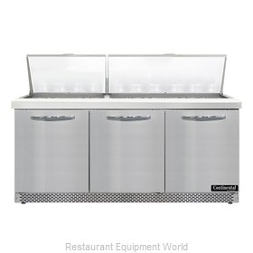 Continental Refrigerator SW72N30M-FB Refrigerated Counter, Mega Top Sandwich / S