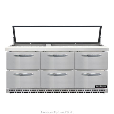 Continental Refrigerator SW72N30M-HGL-FB-D Refrigerated Counter, Mega Top Sandwi