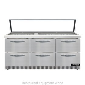 Continental Refrigerator SW72N30M-HGL-FB-D Refrigerated Counter, Mega Top Sandwi