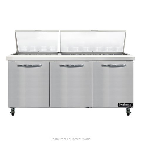 Continental Refrigerator SW72N30M Refrigerated Counter, Mega Top Sandwich / Sala