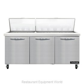 Continental Refrigerator SW72N30M Refrigerated Counter, Mega Top Sandwich / Sala