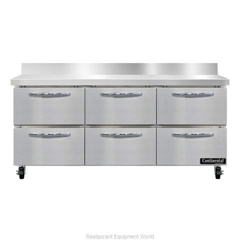 Continental Refrigerator SW72NBS-D Refrigerated Counter, Work Top