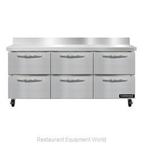 Continental Refrigerator SW72NBS-D Refrigerated Counter, Work Top