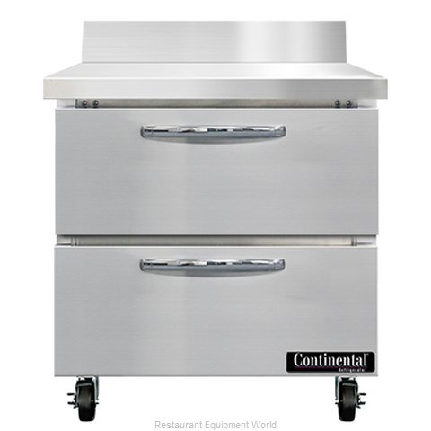 Continental Refrigerator SWF32NBS-D Freezer Counter, Work Top
