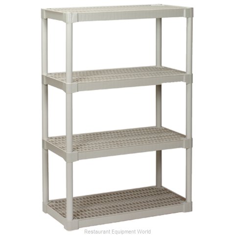 Continental 6484OY Shelving Unit, All Plastic