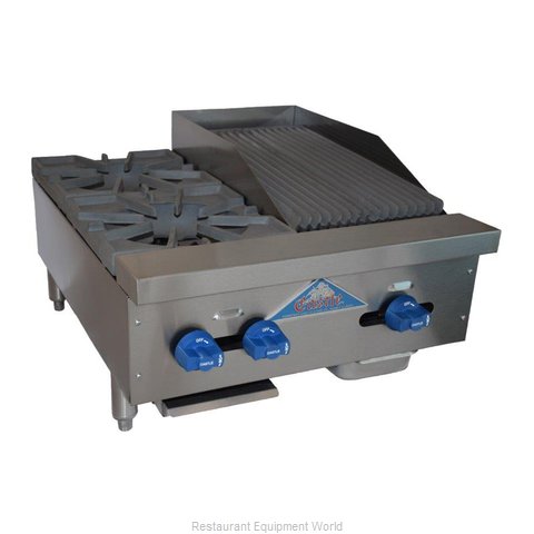 Comstock Castle FHP24-1RB Charbroiler / Hotplate, Gas, Countertop