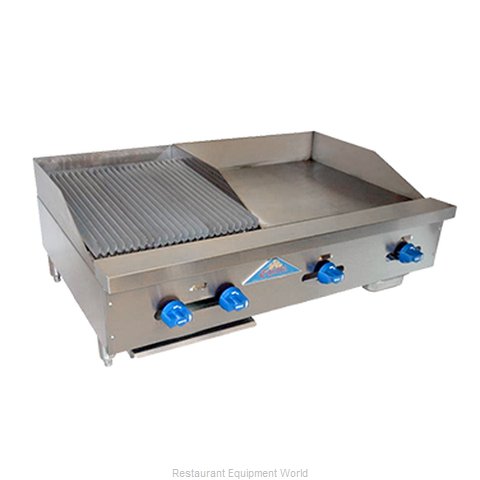 Comstock Castle FHP42-24T-1.5RB Charbroiler/Griddle, Gas, Counter Model