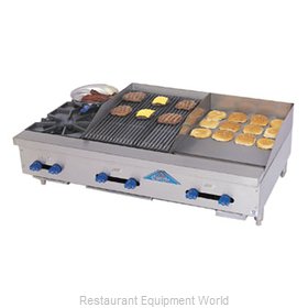 Comstock Castle FHP48-18T-2.5LB Charbroiler/Griddle, Gas, Counter Model