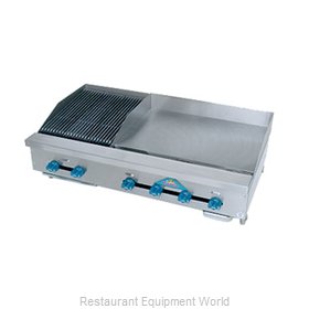 Comstock Castle FHP48-30T-1.5LB Charbroiler/Griddle, Gas, Counter Model
