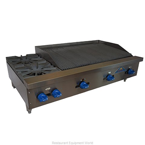 Comstock Castle FHP48-3LB Charbroiler / Hotplate, Gas, Countertop