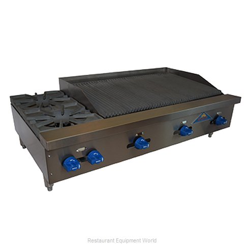 Comstock Castle FHP48-3RB Charbroiler / Hotplate, Gas, Countertop