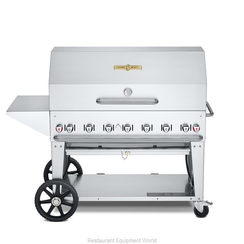 Crown Verity CV-MCB-48-SI50/100-PKG Charbroiler, Gas, Outdoor Grill