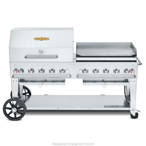 Crown Verity CV-MCB-72-SI-BULK-RGP Charbroiler, Gas, Outdoor Grill