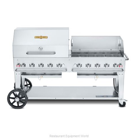 Crown Verity CV-MCB-72-SI50/100-RWP Charbroiler, Gas, Outdoor Grill