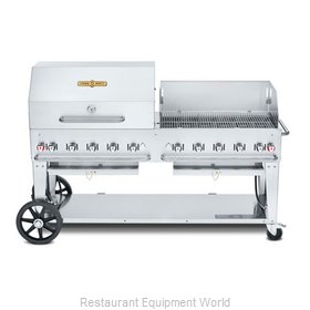 Crown Verity CV-MCB-72-SI50/100-RWP Charbroiler, Gas, Outdoor Grill