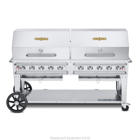 Crown Verity CV-RCB-72RDP-SI50/100 Charbroiler, Gas, Outdoor Grill