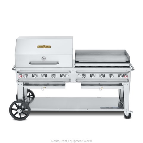 Crown Verity CV-RCB-72RGP-SI-BULK Charbroiler, Gas, Outdoor Grill