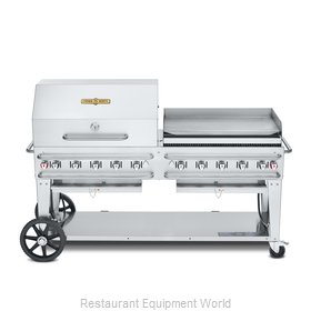 Crown Verity CV-RCB-72RWP-SI50/101 Charbroiler, Gas, Outdoor Grill