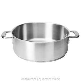 Stainless Steel Update International CBR-25 Induction-Ready Brazier Pan W Cover 2 Qt 