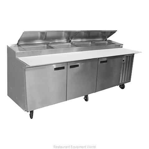 Delfield 18699PTLV Refrigerated Counter, Pizza Prep Table