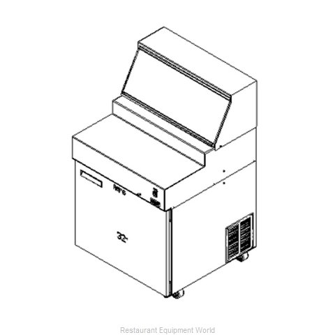 Delfield F18RC32-FSP Refrigerated Counter, Pizza Prep Table