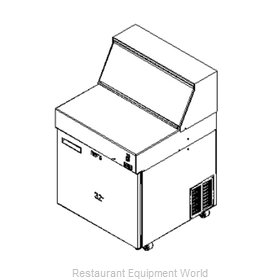Delfield F18SC32-FSP Refrigerated Counter, Sandwich / Salad Top