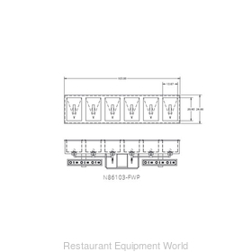 Delfield N86103-FWP Hot / Cold Food Well Unit, Drop-In, Electric