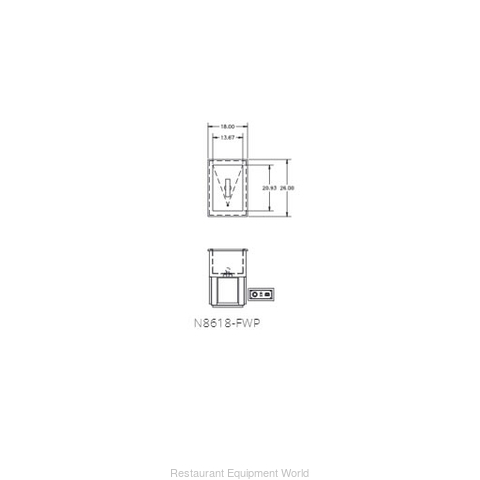 Delfield N8618-FWP Hot / Cold Food Well Unit, Drop-In, Electric