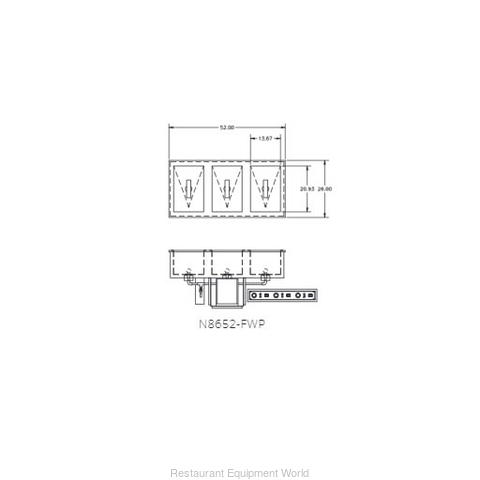 Delfield N8652-FWP Hot / Cold Food Well Unit, Drop-In, Electric