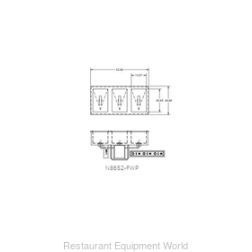 Delfield N8652-FWP Hot / Cold Food Well Unit, Drop-In, Electric