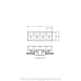 Delfield N8669-FWP Hot / Cold Food Well Unit, Drop-In, Electric