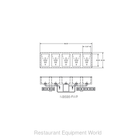 Delfield N8686-FWP Hot / Cold Food Well Unit, Drop-In, Electric