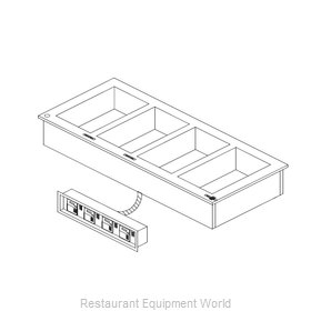 Delfield N8717-DESP Hot Food Well Unit, Drop-In, Electric