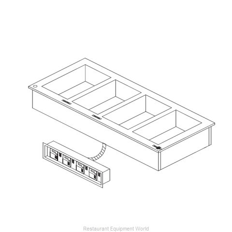 Delfield N8773-DESP Hot Food Well Unit, Drop-In, Electric