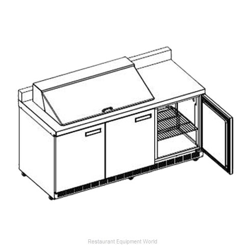 Delfield STD4472N-18M Refrigerated Counter, Mega Top Sandwich / Salad Unit