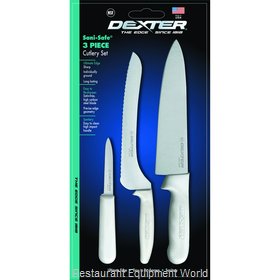 Dexter-Russell 21008 SofGrip 7-Piece White Handle Slant Knife Block Set